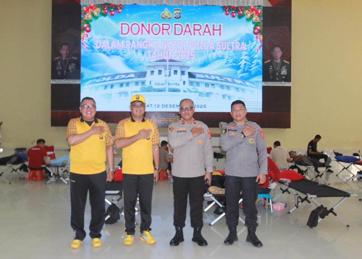 🩸 Polda Sultra Gelar Aksi Donor Darah, Kumpulkan 48 Kantong Dalam Rangka Natal 2025