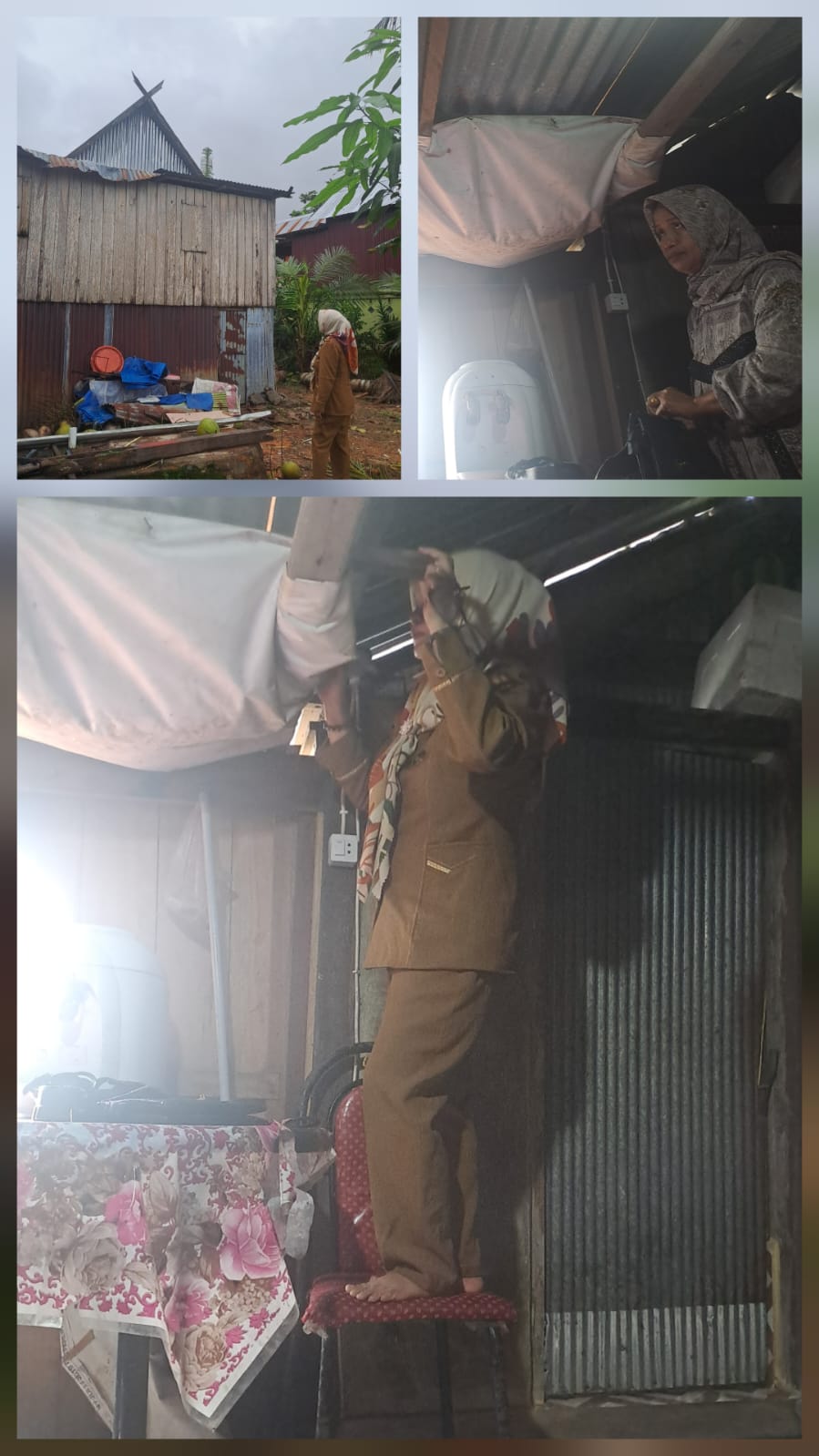 Tiga Rumah Warga Diterpa Angin Kencang, Kades Lasitae Kartini Langsung Bergerak Cepat