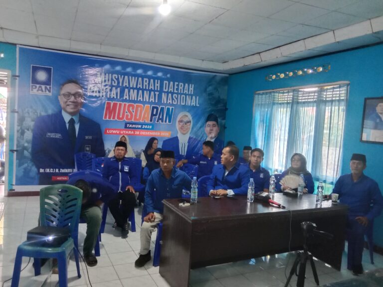 KAREMUDDIN TERPILIH KE EMPAT KALINYA SECARA AKLAMASI DPD PAN LUWU UTARA.