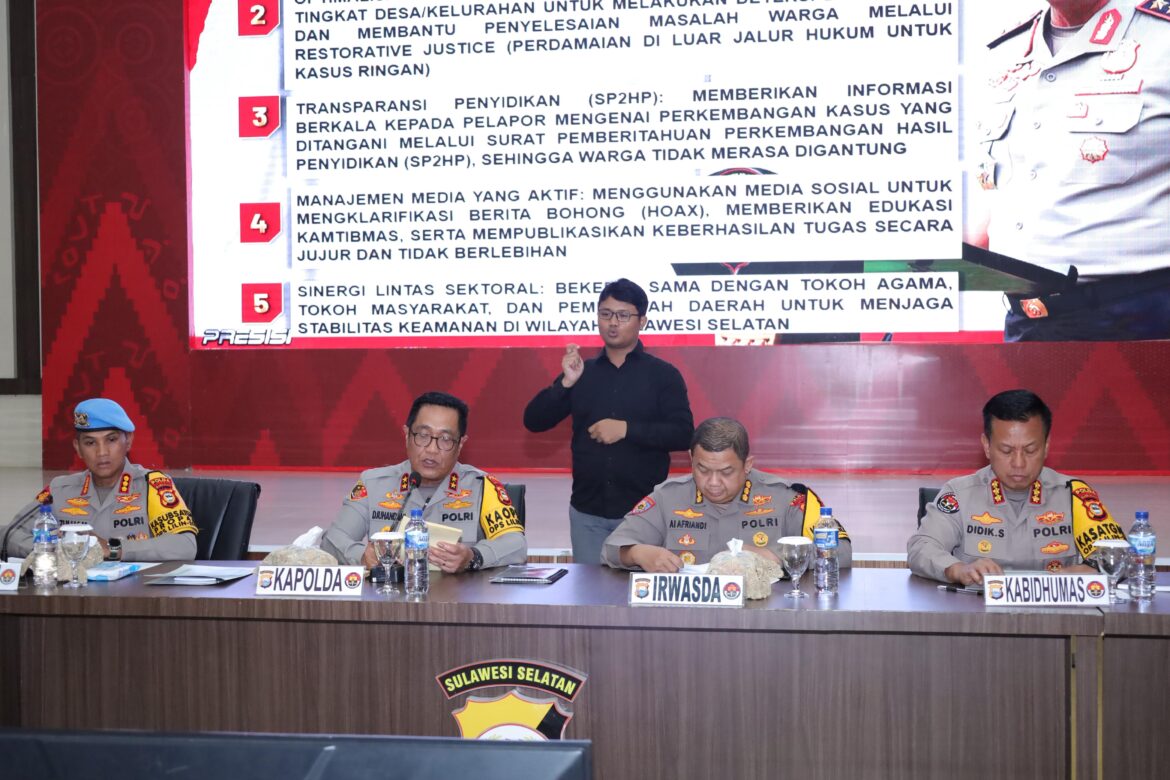 *Press Release Akhir Tahun 2025, Kapolda Sulsel Paparkan Capaian Kinerja dan Situasi Kamtibmas Sepanjang Tahun 2025*