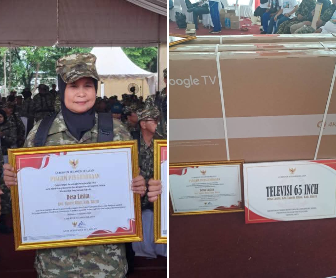 ​GEMILANG! Desa Lasitae Barru Sabet Piagam Penghargaan Gubernur dan TV 65 Inch di Jambore Kepala Desa Sulsel 2025