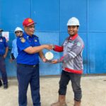 Pimpin Simulasi di PT LPN, Kabid Damkar Barru Alihkang Bekali Pekerja Teknik Pemadaman Galangan Kapal