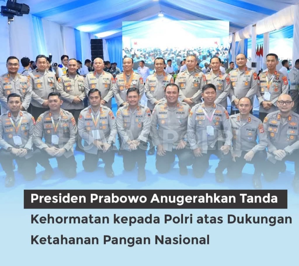 Presiden RI Beri Penghargaan kepada Kapolres Bone dan Unsur TNI atas Kontribusi Swasembada Pangan 2025