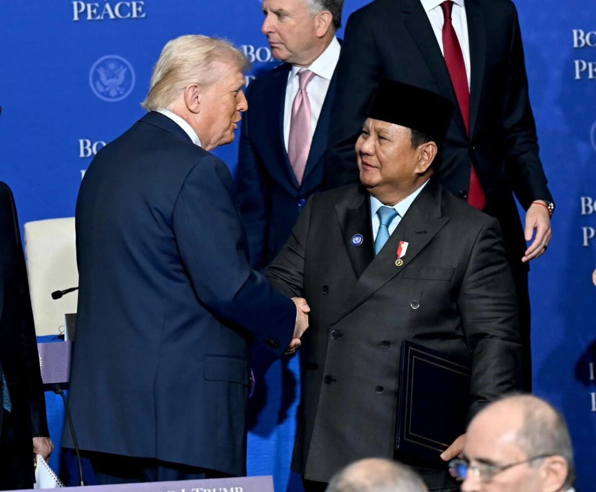Presiden Prabowo Subianto Menghadiri Pertemuan Perdana Board of Peace (BoP) yang digelar di Donald Trump United States Institute of Peace,