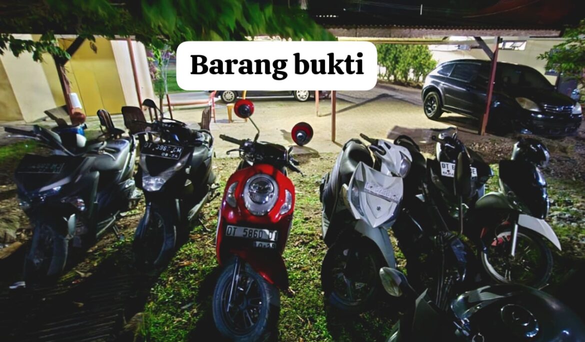 Satreskrim Polresta Kendari Ungkap Tindak Pidana Penadahan Motor Hasil Curanmor, Enam Unit Motor Bodong Diamankan