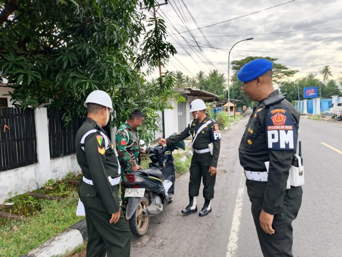 Operasi Gaktib TW I TA 2026, Polisi Militer TNI AD di Bantaeng Laksanakan Gakrik Lalin