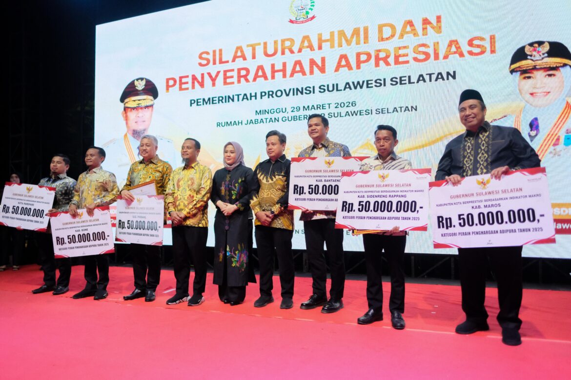Raih Penghargaan Adipura, Bupati Bantaeng Terima Apresiasi Pemprov Sulsel
