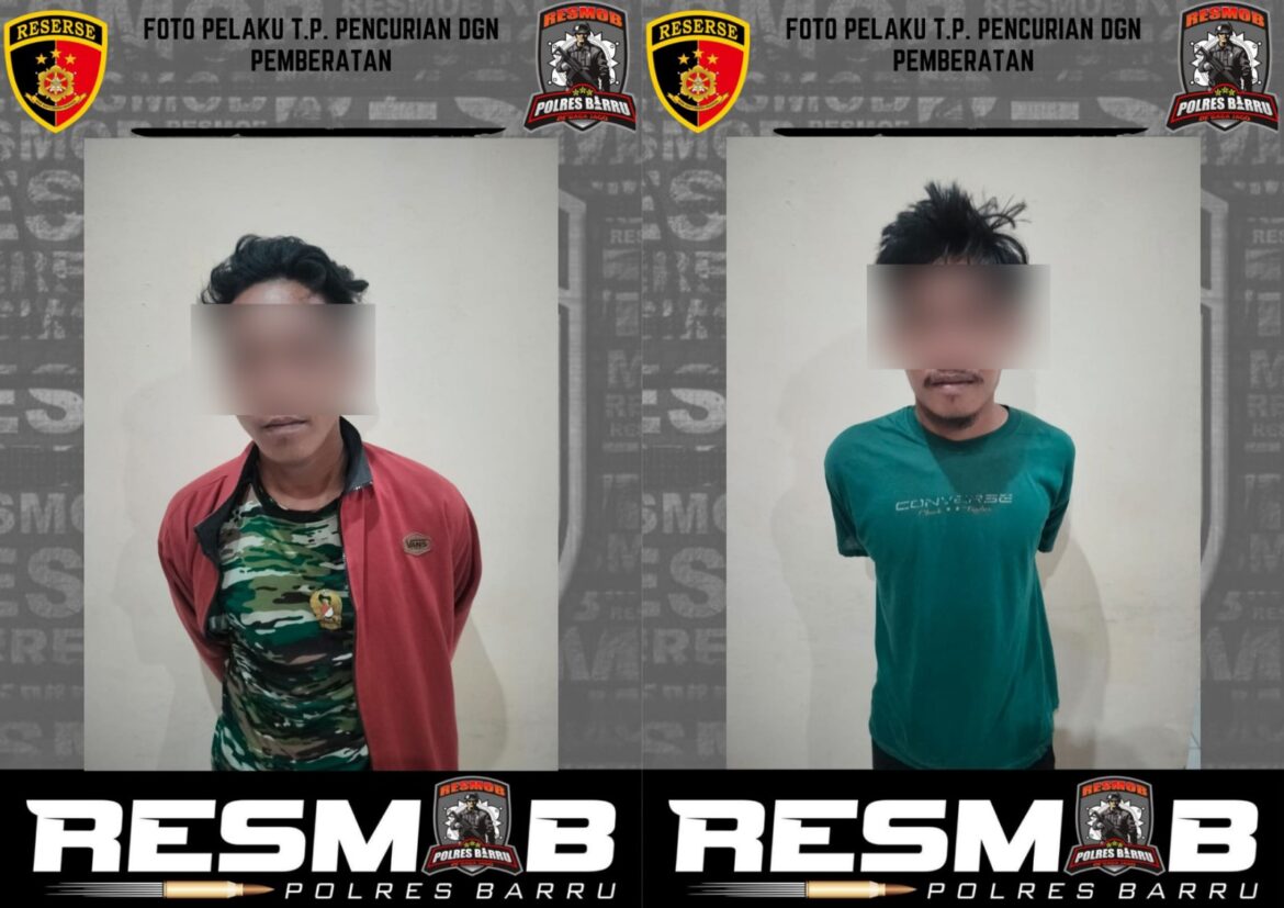 ​Dua Warga Desa Kupa Ditangkap Terkait Pencurian Emas dan Ponsel di Barru