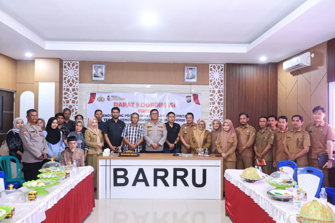 Jamin Stok Aman, Polres Barru Gelar Rakor Pengawasan Distribusi BBM dan LPG 3 Kg