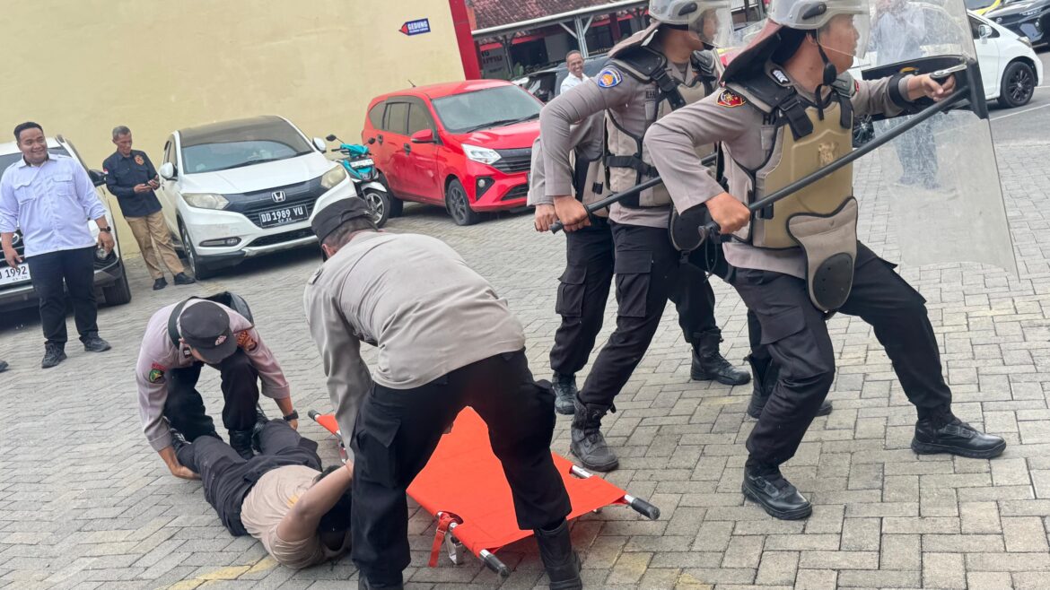 Siap Amankan Situasi, Personel Polres Gowa Digembleng Latihan Dalmas
