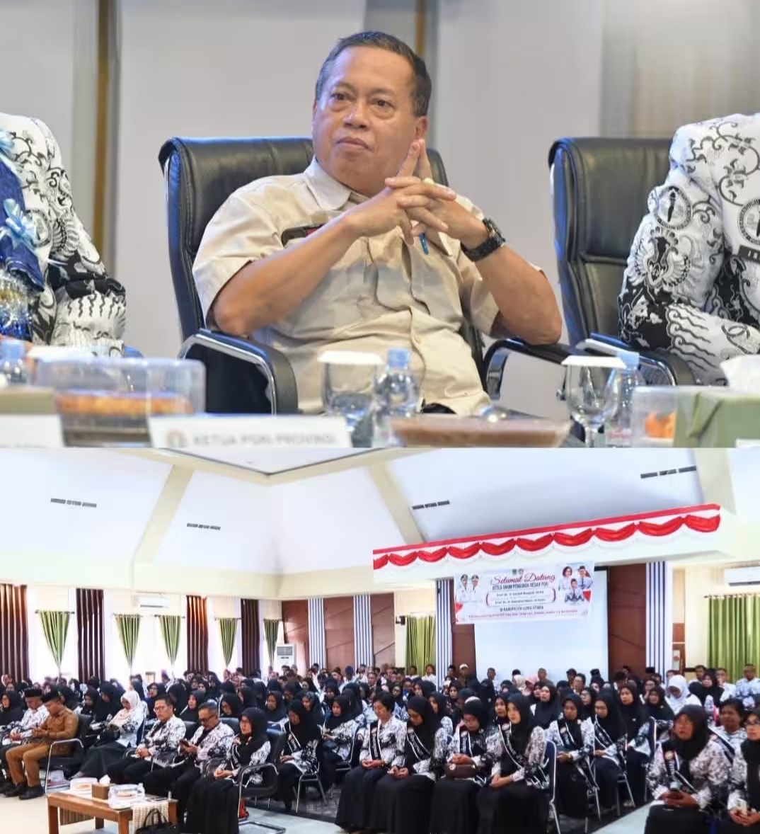 Sekda Lutra Menerima Kunjungan Ketua Umum Pengurus Besar PGRI Provinsi Sulsel Bersama Ketua PGRI Provinsi SulSel