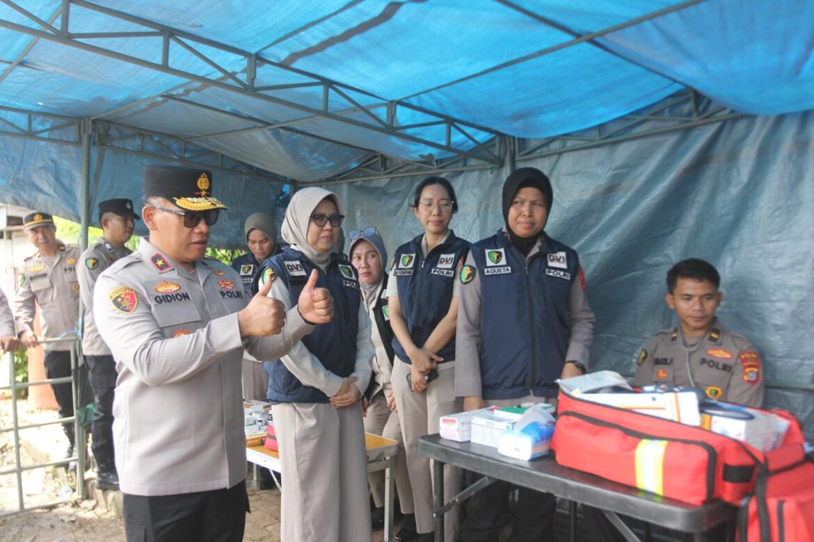 Polda Sultra Siagakan Posko Kesehatan dan Posko Bencana Brimob, Berkolaborasi dengan Dinsos dan Badan Gizi Nasional