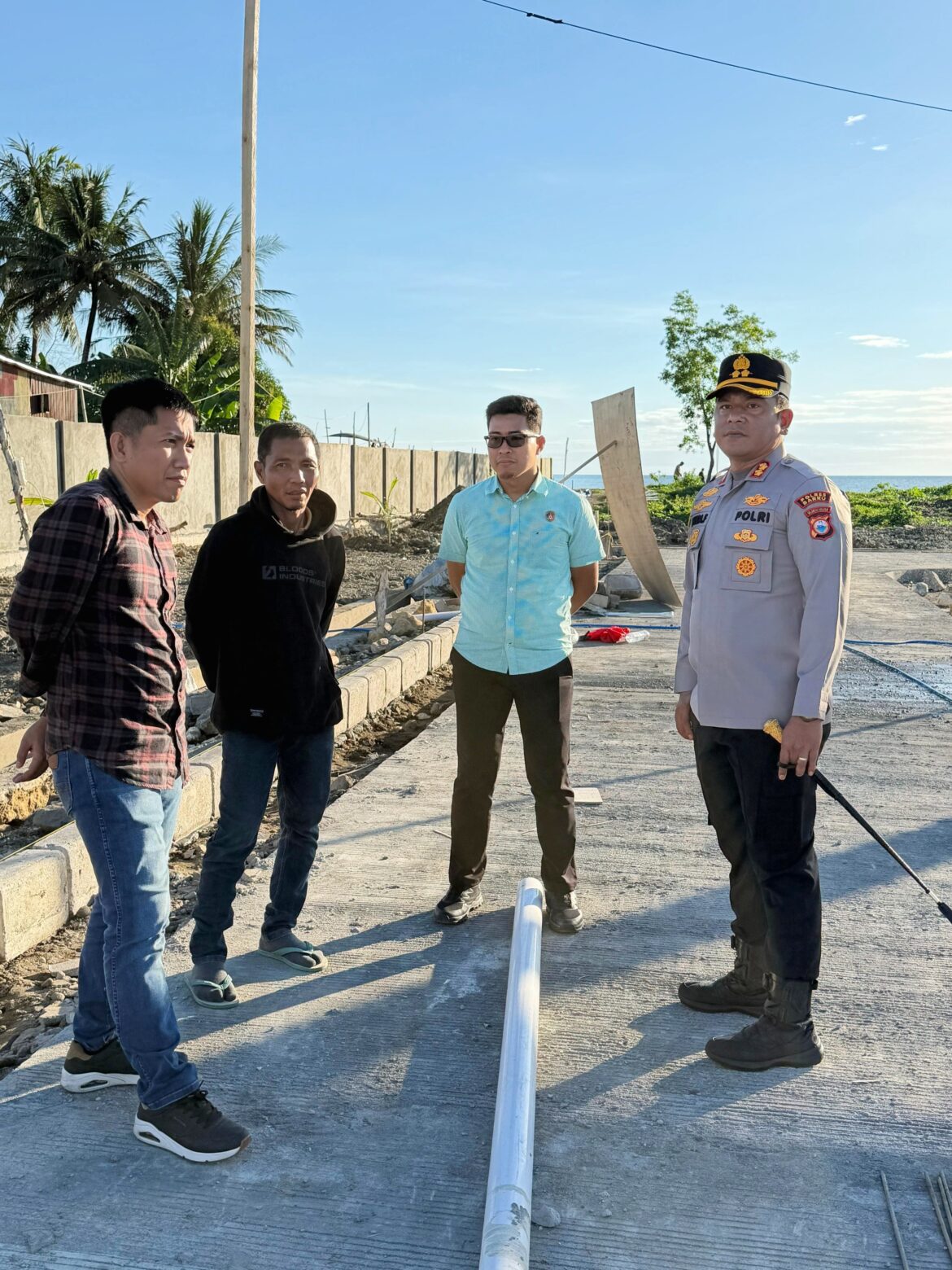 Kapolres Barru Tinjau Pembangunan Kampung Nelayan di Matenne, Pastikan Keamanan dan Kelancaran Proyek