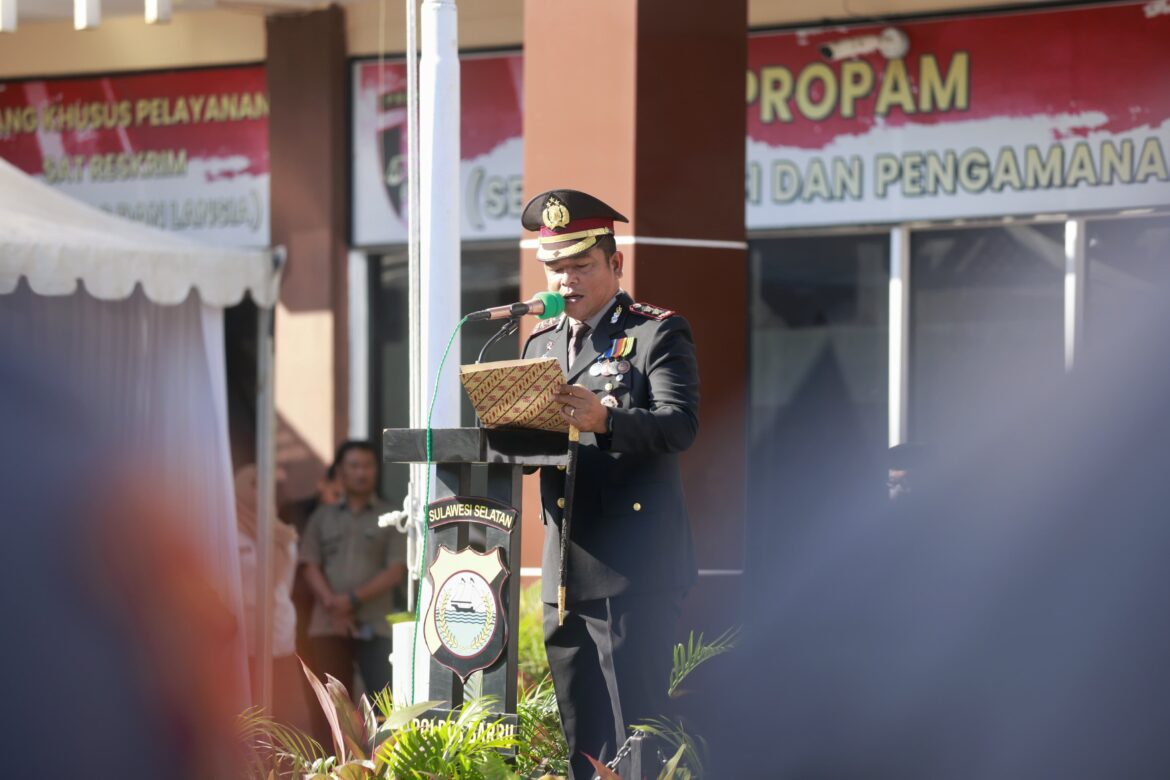 ​Kapolres Barru Jabarkan Capaian Strategis Nasional dan Pesan Presiden Prabowo di Hari Bhayangkara ke-80 Tahun