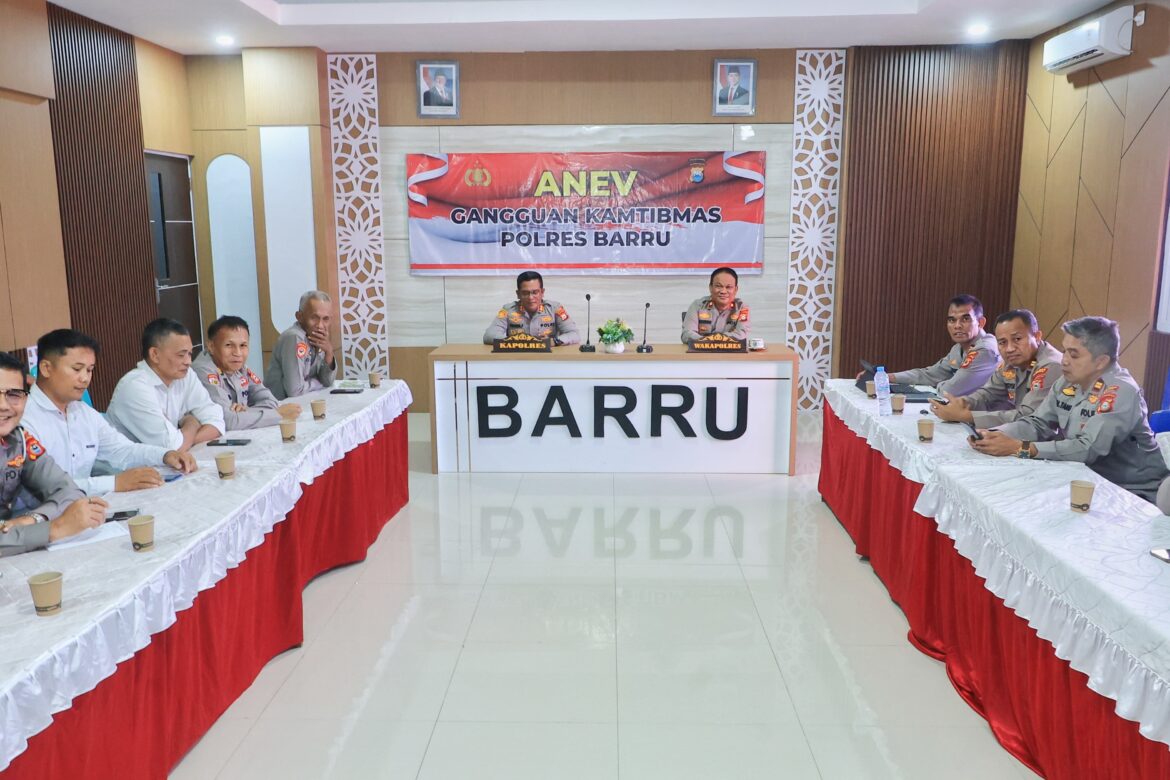 Polres Barru Ikuti Anev Kamtibmas Polda Sulsel, Perkuat Strategi Menjaga Situasi Kamtibmas Tetap Kondusif