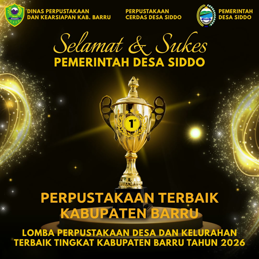 ​Dari Harapan II Jadi Juara I: Perpustakaan CERDAS Desa Siddo Sabet Gelar Perpustakaan Desa Terbaik Barru 2026