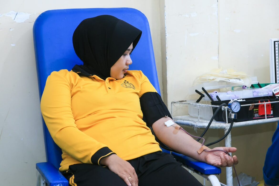 Polwan Polres Barru Gelar Donor Darah Sambut HUT ke-78, Wujud Nyata Kepedulian kepada Masyarakat