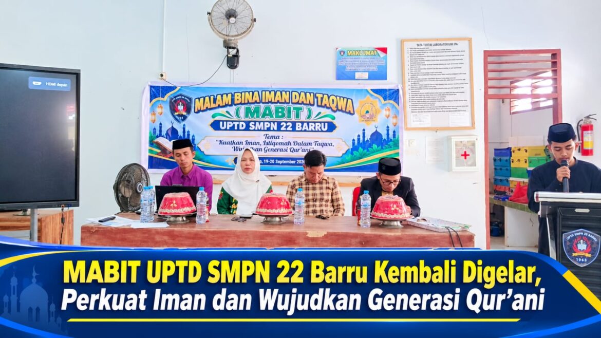 MABIT UPTD SMPN 22 Barru Kembali Digelar, Perkuat Iman dan Wujudkan Generasi Qur’ani