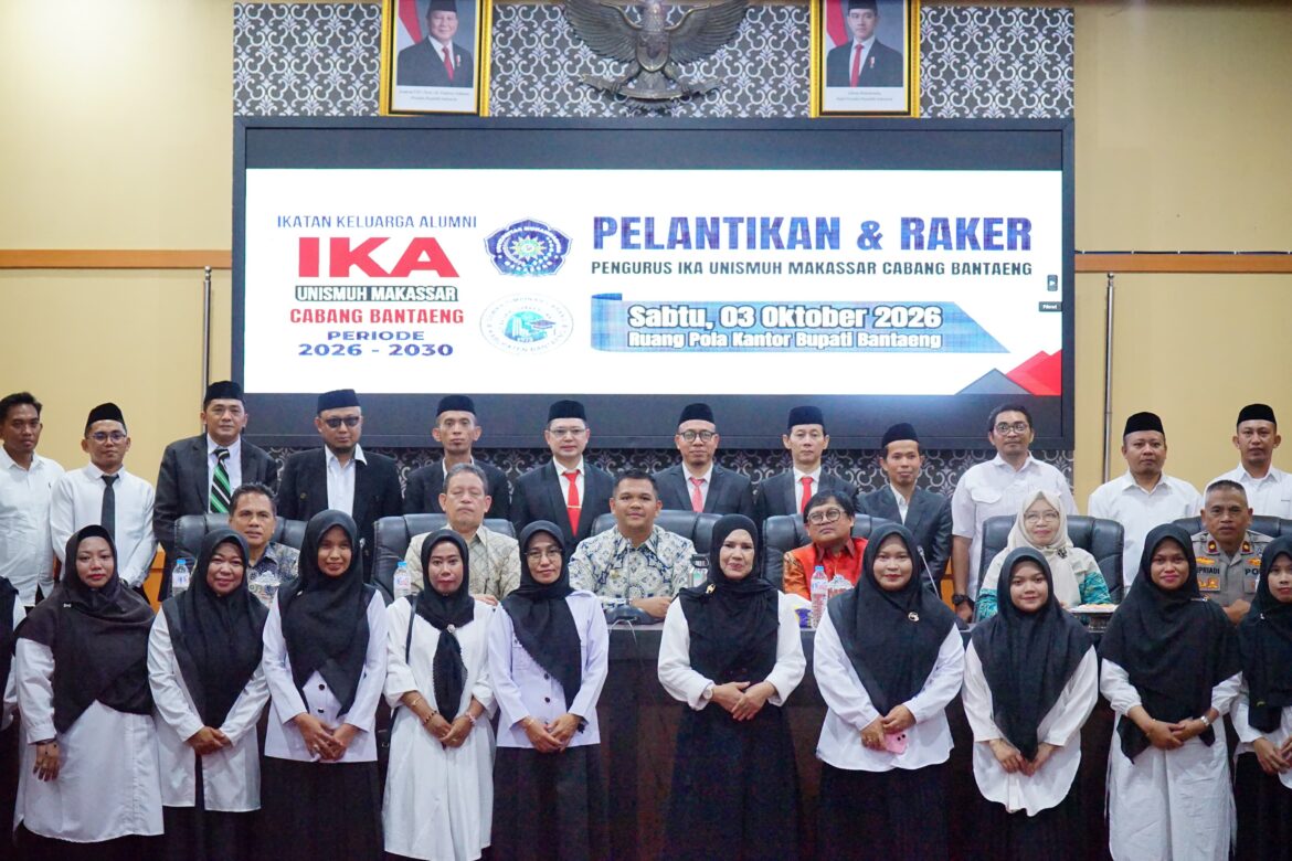 Bupati Bantaeng Hadiri Pelantikan IKA Unismuh Makassar Cabang Bantaeng Periode 2026–2030