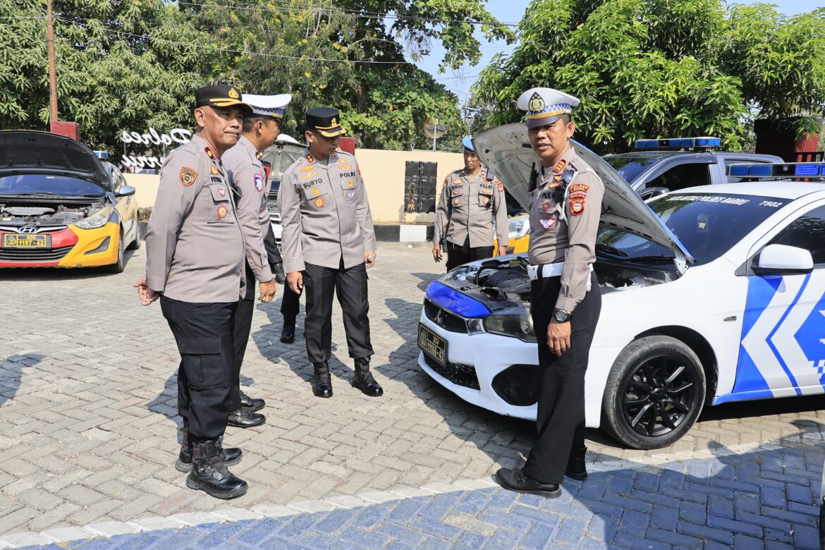 Jelang Audit Kinerja Itwasda Polda Sulsel, Kapolres Barru Pimpin Pemeriksaan Kendaraan Dinas