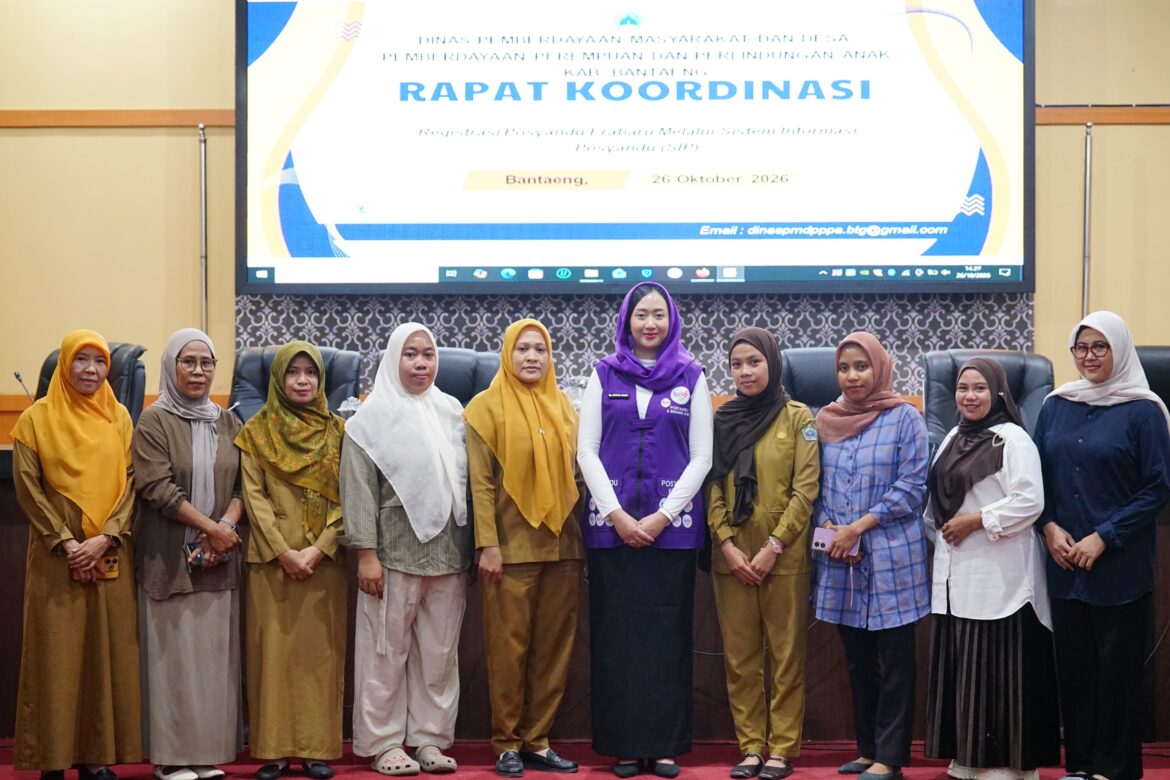 Ketua TP PKK Bantaeng Hadiri Rakor Registrasi Posyandu Era Baru melalui Sistem Informasi Posyandu